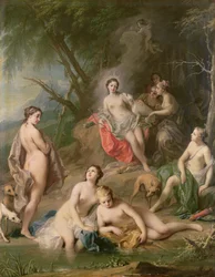Diana badet mit ihren Nymphen